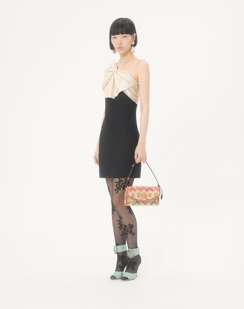 Valentino Garavani - Valentino Garavani Devain Small Shoulder Bag In Jacquard Apres L'hiver Fabric - Multicolour - Woman - Shoulder Bags